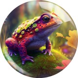 20MM 10Pcs/lot animal Print glass snaps buttons  DIY jewelry