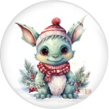 20MM 10pcs/lot Cartoon raccoon dinosaur, little elephant, squirrel  Print glass snap button charms
