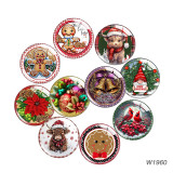 20MM 10pcs/lot Christmas Animal Cattle Cartoon  glass snap button charms
