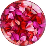 20MM 10Pcs/lot  love flower Print glass snaps buttons  DIY jewelry