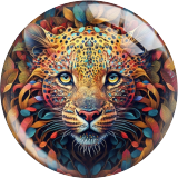20MM 10Pcs/lot animal Print glass snap button charms