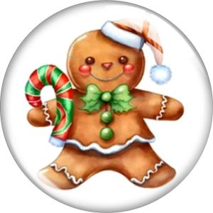 20MM 10pcs/lot Christmas Cartoon  glass snap button charms