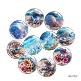 20MM 10pcs/lot Ocean shell pearls glass snap button charms