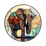 20MM 10pcs/lot animal Print glass snap button charms