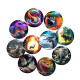 20MM 10Pcs/lot animal Print glass snap button charms