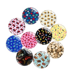 20MM 10Pcs/lot  animal Print glass snaps buttons  DIY jewelry