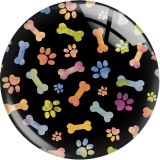 20MM 10Pcs/lot  animal Print glass snaps buttons  DIY jewelry