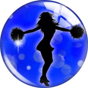20MM 10pcs/lot Cheerleading Cartoon  glass snap button charms