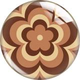 20MM 10pcs/lot Colorful flowers glass snap button charms