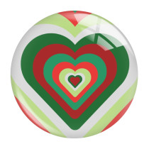 20MM 10pcs/lot Valentine's Day Love Print glass snap button charms