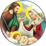 20MM 10pcs/lot Jesus glass snap button charms