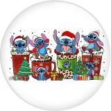 20MM 10Pcs/lot Stitch glass snap button charms