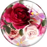 20MM 10pcs/lot Colorful patterns glass snap button charms