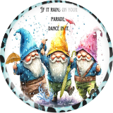 20MM 10Pcs/lot Dwarf goblins welcome to our home Print glass snap button charms