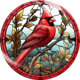 20MM 10Pcs/lot rosefinch Print glass snap button charms