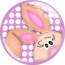 20MM 10Pcs/lot Easter Bunny Print glass snap button charms