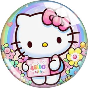 20MM 10pcs/lot KT Cat glass snap button charms