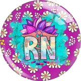 20MM 10Pcs/lot Nurse Print glass snaps buttons  DIY jewelry