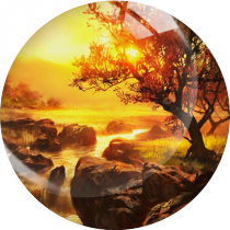 20MM 10Pcs/lot sun and moon Print glass snap button charms