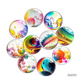 20MM 10pcs/lot Colored bubbles glass snap button charms