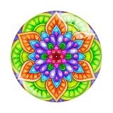 20MM 10pcs/lot Colorful patterns Print glass snap button charms