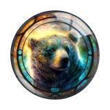 20MM 10pcs/lot animal Print glass snap button charms