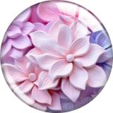 20MM 10pcs/lot flower Cartoon  glass snap button charms