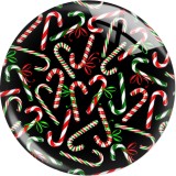 20MM 10Pcs/lot Christmas Print glass snaps buttons  DIY jewelry