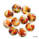 20MM 10pcs/lot Thanksgiving Maple Leaf Tree glass snap button charms