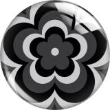 20MM 10pcs/lot Colorful flowers glass snap button charms