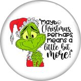 20MM 10pcs/lot Christmas Monster glass snap button charms