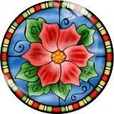 20MM 10Pcs/lot Christmas Print glass snap button charms