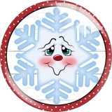 20MM 10Pcs/lot Christmas The grinch snowflake Print glass snaps buttons  DIY jewelry