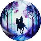 20MM 10Pcs/lot Lunar reflection Print glass snap button charms