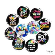 20MM 10pcs/lot bingo shake those ball Print glass snap button charms