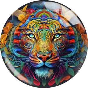 20MM 10Pcs/lot animal Print glass snap button charms