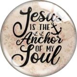 20MM 10pcs/lot The Cross of Jesus Cartoon  glass snap button charms