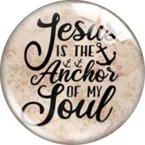 20MM 10pcs/lot The Cross of Jesus Cartoon  glass snap button charms