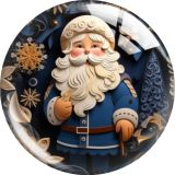 20MM 10pcs/lot Christmas Cartoon  glass snap button charms