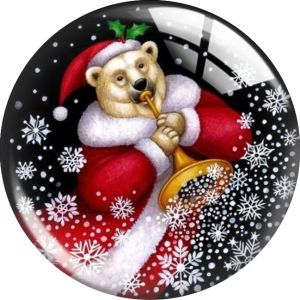 20MM 10pcs/lot Christmas Snowman Deer Cartoon  glass snap button charms