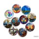 20MM 10pcs/lot Faith Cross Easter Print glass snap button charms