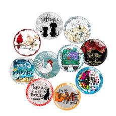 20MM 10Pcs/lot  Holiday glass snap button charms