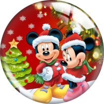 20MM 10pcs/lot Christmas Cartoon  glass snap button charms