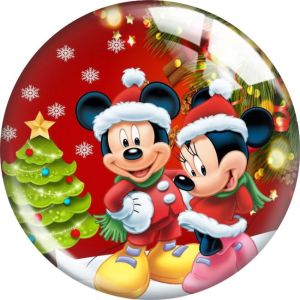 20MM 10pcs/lot Christmas Cartoon  glass snap button charms