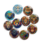 20MM 10Pcs/lot animal Print glass snap button charms