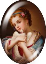 20MM 10pcs/lot Retro oil painting lady glass snap button charms