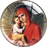 20MM 10pcs/lot Jesus glass snap button charms