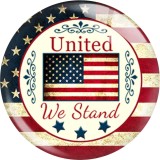 20MM 10Pcs/lot American Flag Print glass snaps buttons  DIY jewelry