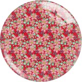 20MM 10Pcs/lot Christmas Print glass snaps buttons  DIY jewelry