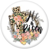 20MM 10Pcs/lot love faith Print glass snaps buttons  DIY jewelry
